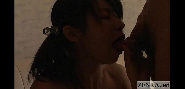  Uncensored Japanese teen strips for blowjob Subtitled